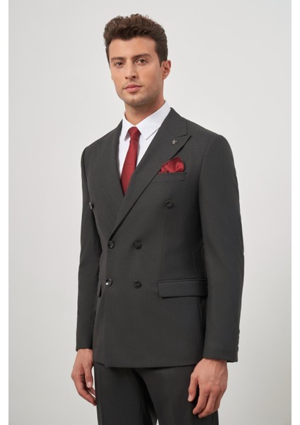 Siyah Kılıç Yaka Kruvaze 6 Drop Slim Fit Classic Takım Elbise 1001245157 modelleri