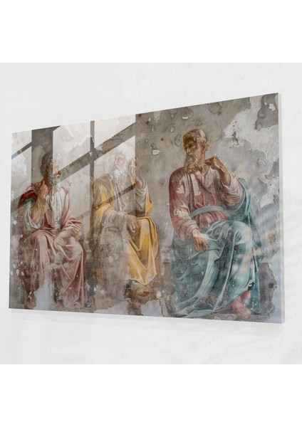 Michelangelo Duvar Dekorasyonu Cam Sanatı - Michelangelo, Duvar Dekorasyonu, Ev Dekorasyonu, Cam Sanatı, 35x25