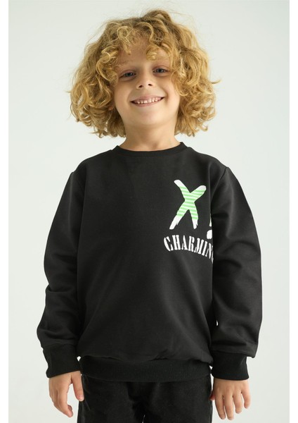 Erkek Çocuk Uzun Kollu Sweatshirt Charming Baskılı 3-7 Yaş fiyatları