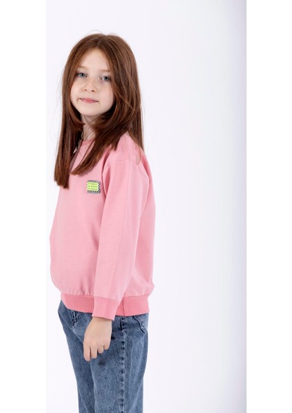 ZepkidsKız Çocuk Fashion Fragment Apikeli Sweatshirt 3-7 Yaş