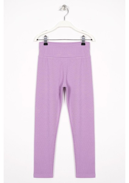 Fitilli Lila Renk Kız Çocuk Tayt