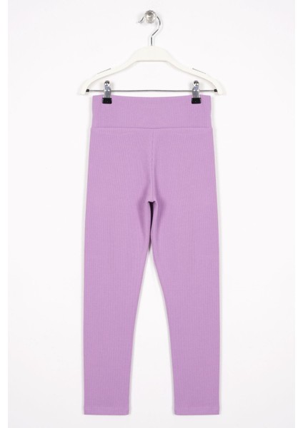 Fitilli Lila Renk Kız Çocuk Tayt modelleri