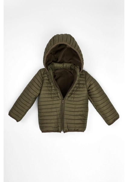 Kapüşonlu Uzun Kol Haki Renk Mont fırsatları