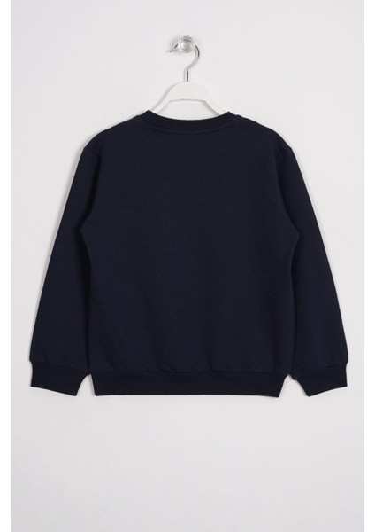 Gaming Baskılı Lacivert Renk Erkek Çocuk Sweatshirt modelleri