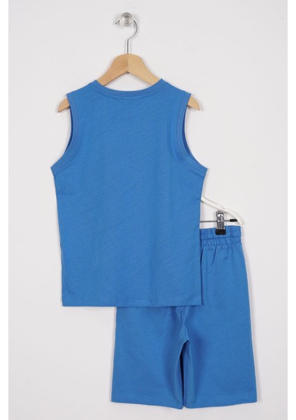 Sport Wear Armalı Indigo Renk Erkek Çocuk Kaprili Takım modelleri