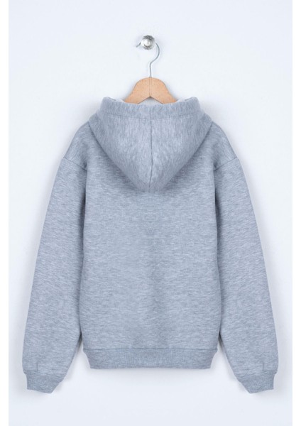 Kapüşonlu Uzun Kol Ceplı Gri Renk Erkek Çocuk Sweatshırt fiyatları