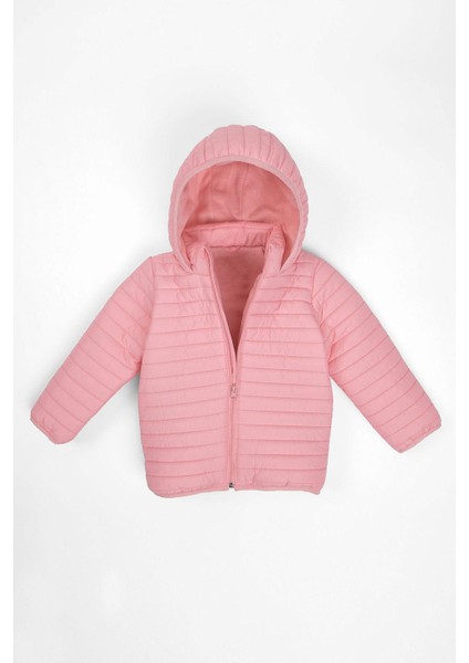 Kapüşonlu Uzun Kol Pembe Renk Mont fiyatları