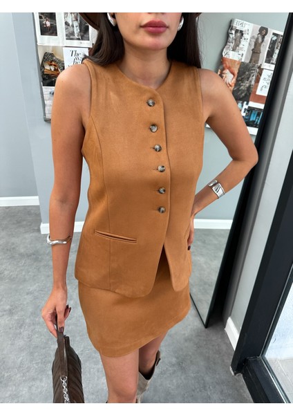 Taba Süet Dublin Yelek modelleri