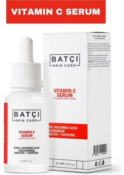 C Vitamini, Arbutin, Kafein Ve Niacinamide Içeren Aydınlatıcı & Canlandırıcı Serum 30 Ml