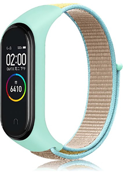 Xiaomi Mi Band 6 Uyumlu Akıllı Saat Için Kordon Hasır Özel Örgü Tasarım Kopmayan Kırılmayan ve Terletmeyen Cord Kordon ( Kordon )