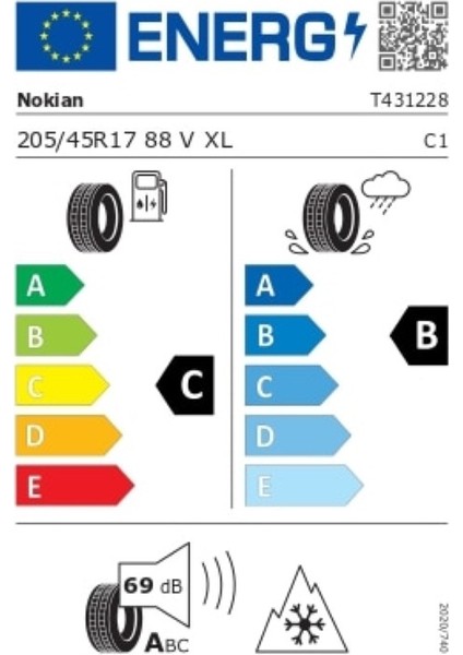 205/45 R17 88V XL WR Snowproof P Kış Lastiği ( Üretim Yılı: 2024 )