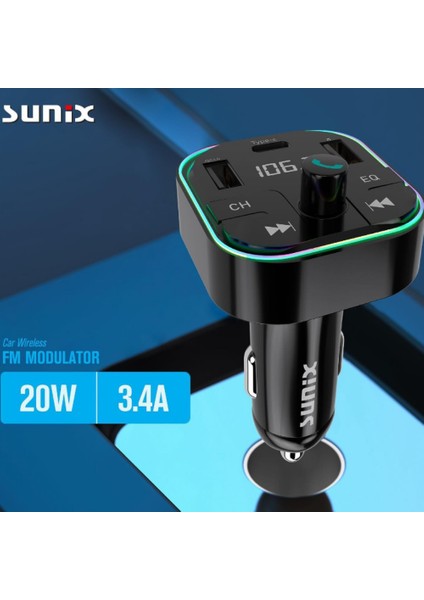 Fm Modulator 3.4A 20W Araç Şarj Aleti Mdl-14