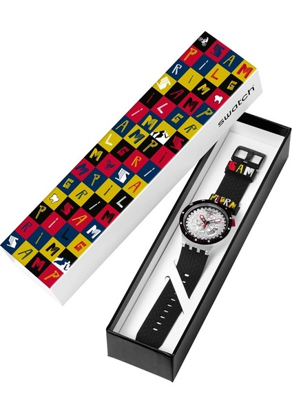 SB05K103 Swatch The Pilgrim - Tread On It Erkek Kol Saati