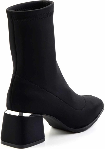 Siyah Streç Kadın Bot & Bootie K02792303017 fırsatları