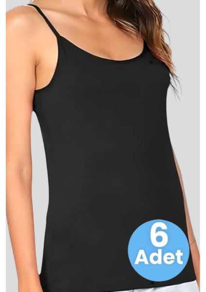 Kadın Pamuklu Ip Askılı Atlet 6 Adet indirimleri
