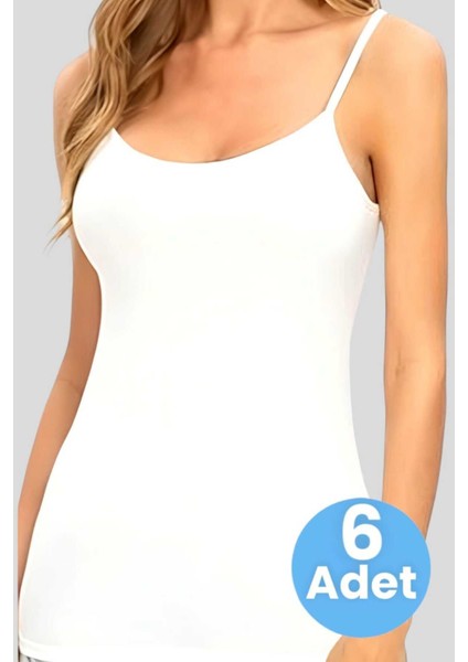 Kadın Pamuklu Ip Askılı Atlet 6 Adet fırsatları