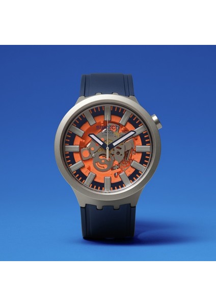 SB07S114 Swatch Orange In The Works Erkek Kol Saati