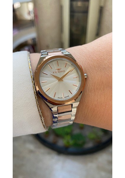 Quartz Çelik Rose/gri 34 mm Kadın Kol Saati