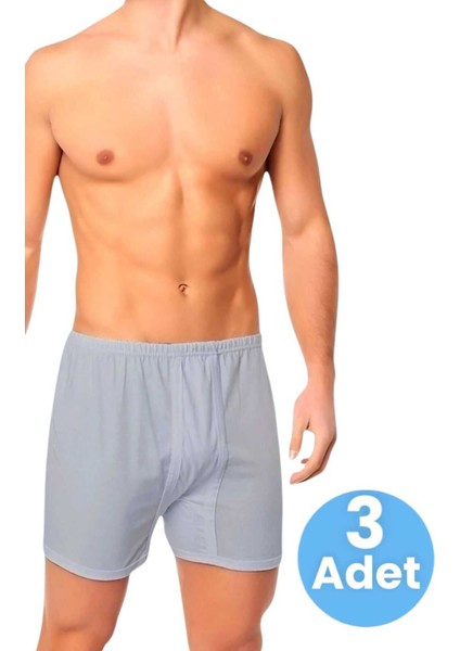 Erkek Rahat Kesim Paçalı Pamuklu Külot Boxer 3'lü Set