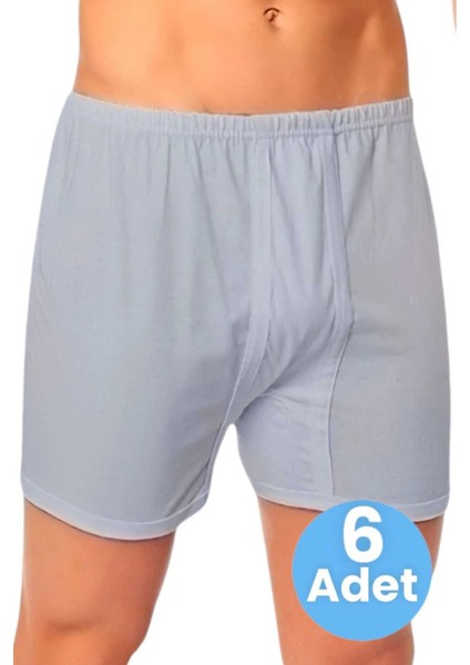 Erkek Rahat Kesim Paçalı Pamuklu Külot Boxer 6'lı Set