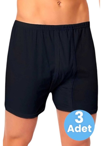 Erkek Rahat Kesim Paçalı Pamuklu Külot Boxer 3'lü Set