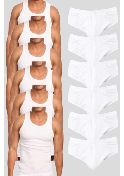 Erkek Pamuklu 6 Atlet 6 Slip Külot Set fırsatları