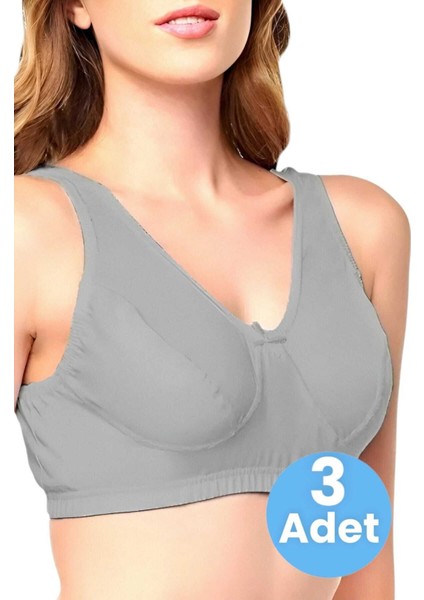 Kadın Pamuklu Penye Yarım Atlet Sütyen 3 Adet fiyatları