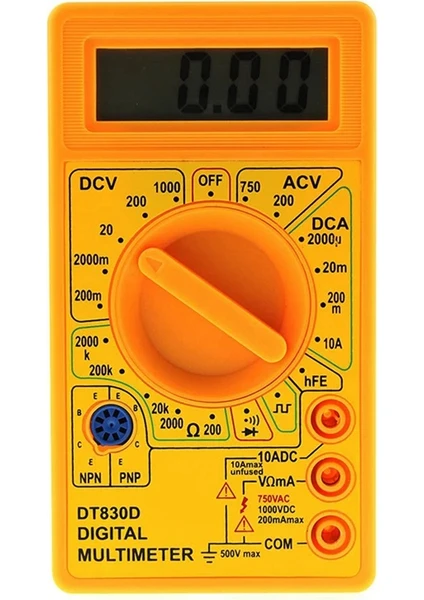 DT830D Multimetre Pil Hediyeli Avometre Voltmetre