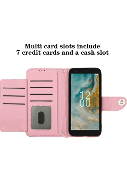 Nokia C02 Için Eşkenar Dörtgen Dokulu Pu Kılıf (Yurt Dışından) indirimleri