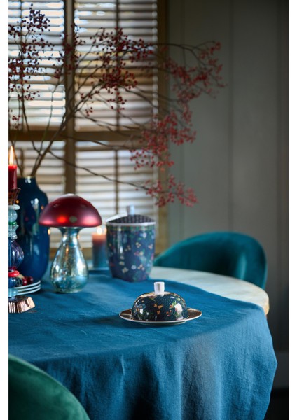 Berry Blues Mavi Porselen Tereyağlık 17 cm fiyatları