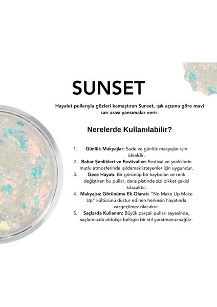 - Sunset - Jel Formlu Parlak Glitter ~10 gr