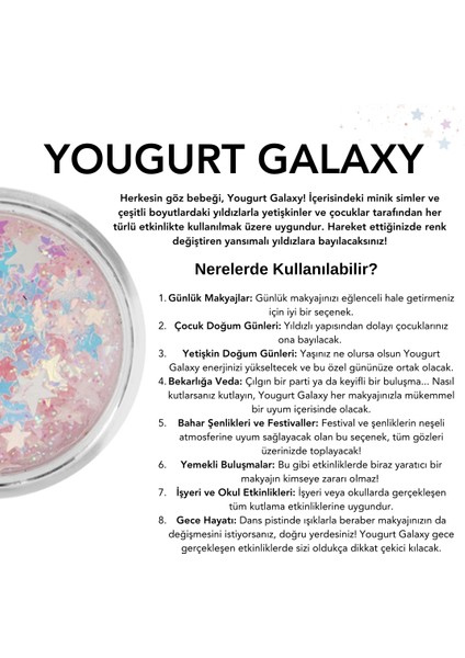 The Glitter Lab - Jel Formlu Parlak Glitter - Yougurt Galaxy ~10 gr