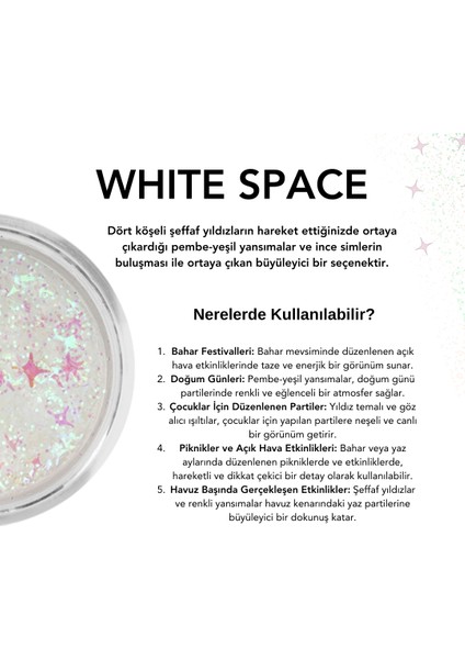 The Glitter Lab - White Space - Jel Formlu Glitter ~10gr