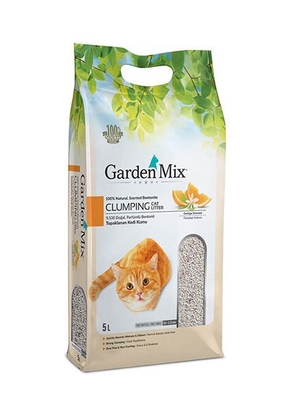 Garden Mix Ince Taneli Portakal Kokulu Kedi Kumu 5 Lt - 513-PTGR020