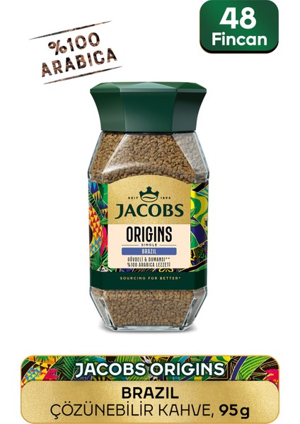 Origin Brazil Granül Kahve Cam Kavanoz 95 gr