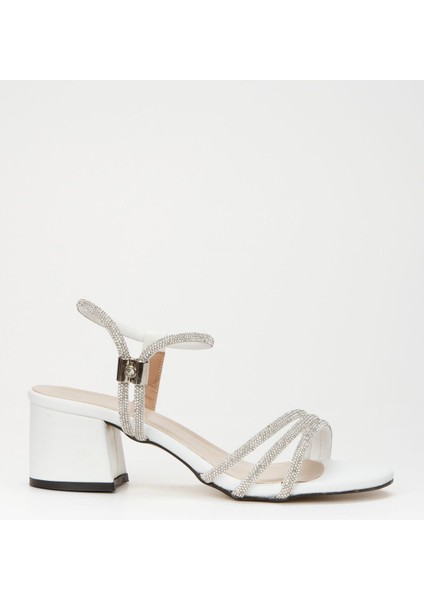 Brilliant Seri Taşlı Bilekten Bağlı Kadın Topuklu Ayakkabı indirimleri