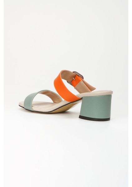 Brons Seri Günlük Kullanım Tokalı Kadın Topuklu Terlik indirimleri