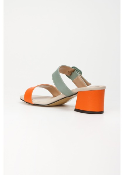 Brons Seri Günlük Kullanım Tokalı Kadın Topuklu Terlik indirimleri