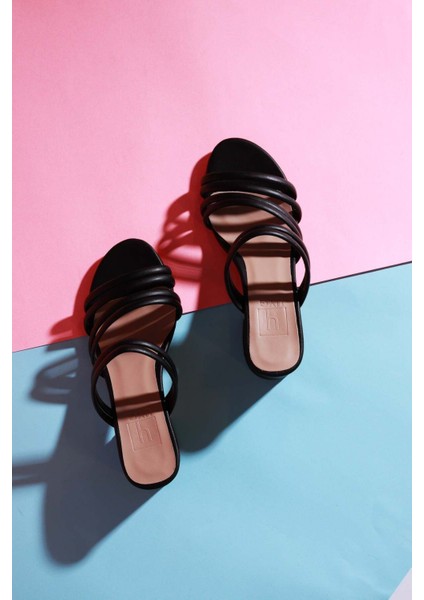 Kadın Terlik Suni Deri Alçak Topuklu Günlük Kullanım