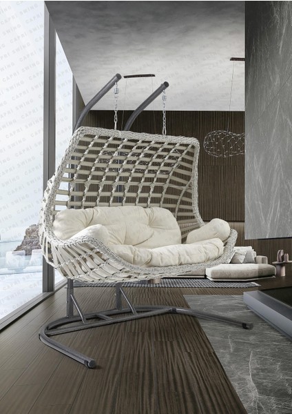 Cunda Çiftli Rattan Bahçe Salıncağı | Balkon Salıncağı