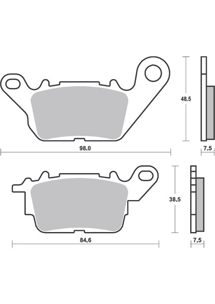 Bak Brakes Fmb-036-S Yamaha Nmax 125/155 Ön Fren Balatası Yarı Sinter Kalite