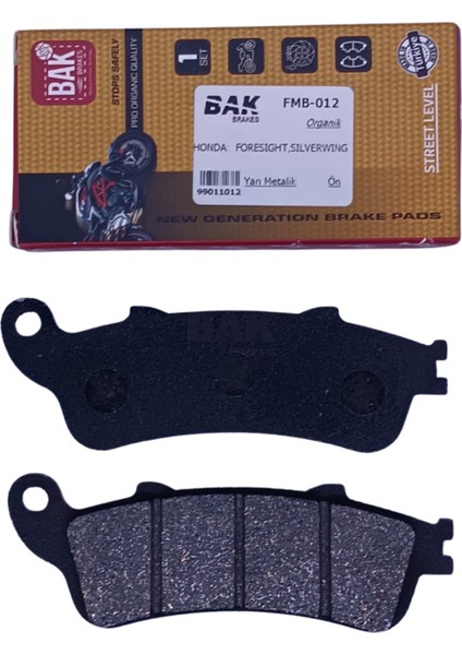 Bak Brakes Fmb-012 Honda Foresıght 250, Sılverwıng 600, Cbr 1100Xx, Goldwing Gl1800. Ön/Arka Fren Balatası Organik Kalite