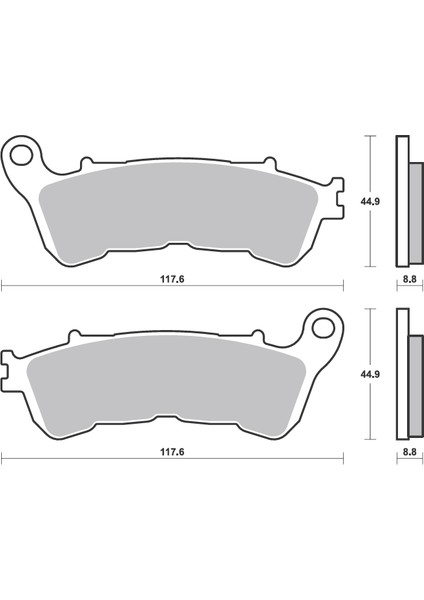Bak Brakes Fmb-018-S Honda Nc700 S Abs, Nc700 X, Nt700 V, Xl700 V. Suzuki Uh 200 Burgman, C1800 Rt. Ön Fren Balatası Yarı Sinter Kalite modelleri
