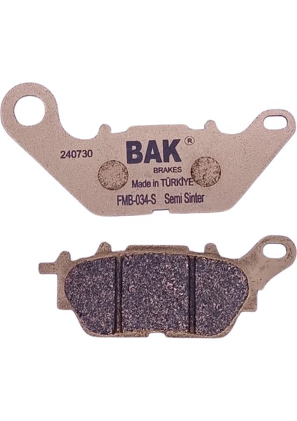 Bak Brakes Fmb-034-S Yamaha Ybr 125 / Yamaha Xmax 300, Nmax 155,250. Arka Fren Balatası Yarı Sinter Kalite
