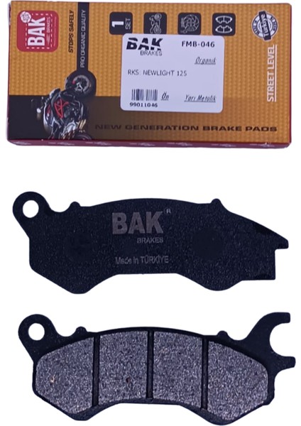 Bak Brakes Fmb-046 Rks Newlight 125. Mondial Mash 125 Ön Fren Balatası Organik Kalite