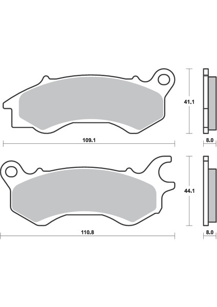 Bak Brakes Fmb-046 Rks Newlight 125. Mondial Mash 125 Ön Fren Balatası Organik Kalite