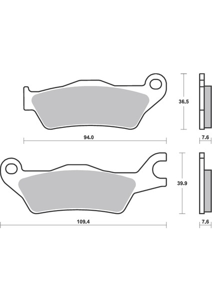Bak Brakes Fmb-010-S Hero Hunk 150, Suzuki Gsx-R, Gsx-S. Ön Fren Balatası Yarı Sinter Kalite