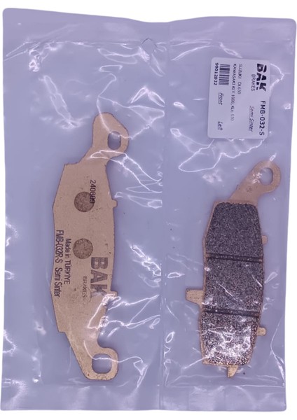 Bak Brakes Fmb-032L-S Suzuki V-Strom Dl 650, Vl 800 Volusia, Gsx 600F.Kawasakı Vn 1600. Ön Sol Fren Balatası Yarı Sinter Kalite