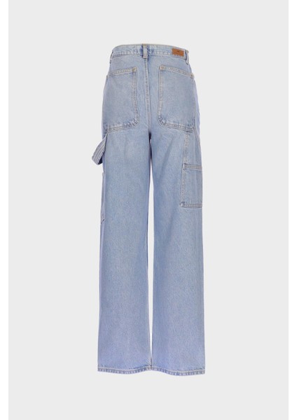 Diana Açık Mavi Yüksek Bel Kargo Cepli Patı Fermuarlı Jean Pantolon C 4517-114 modelleri