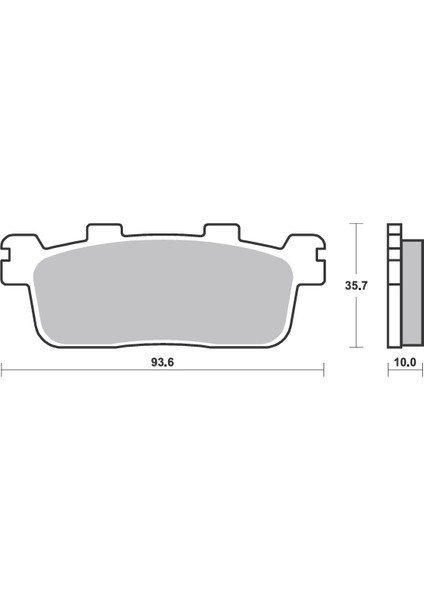 Bak Brakes Fmb-003-S Sym Joymax 250, Gts 250, Gts250İ , Joyride 200, Joyride Evo 200İ Arka Fren Balatası Yarı Sinter Kalite